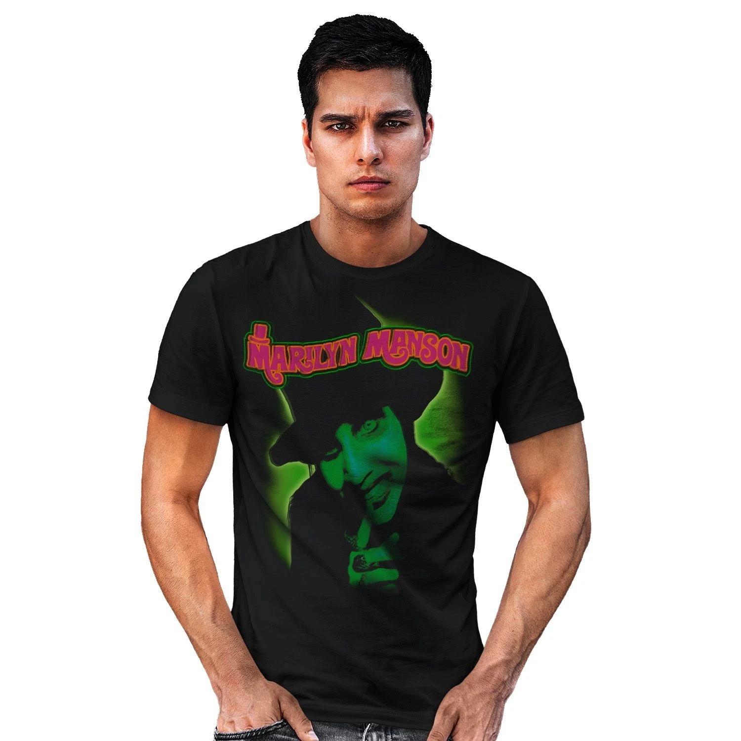 Marilyn Manson Official Jersey T-Shirt Original Black Rock T-Shirt- 3XL