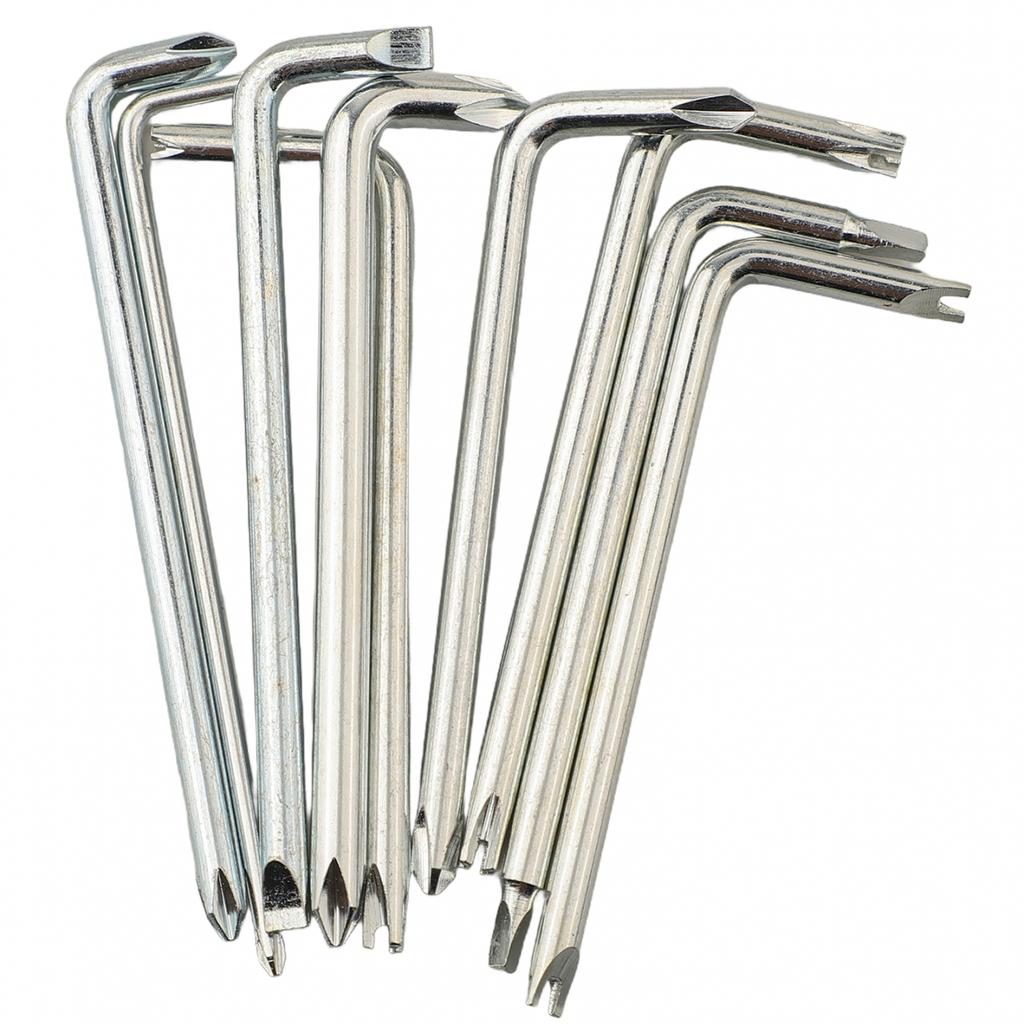 Multi Purpose 9pcs L Shaped Screwdriver Set for Tight Screws Cross Uy Triangle