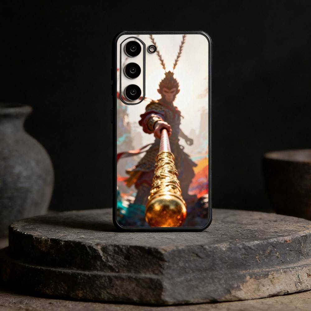 B-Black Myth Wukong Phone Case For Samsung Galaxy A13,21s,22,31,32,52,53,71,72,73,Soft Black Cover