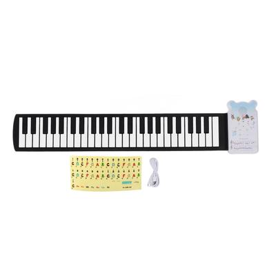 49 Keys Roll Up Piano Keyboard 8 Tones Portable Rechargeable Foldable Silicone Electronic Keyboard