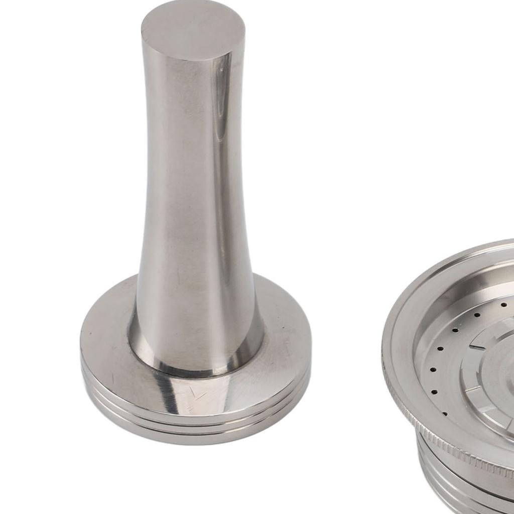 Coffee Capsule Stainless Steel Reusable 230ML Coffee Capsule Pod with Amper Spoon Brush Stickers Sealing Loop for Home