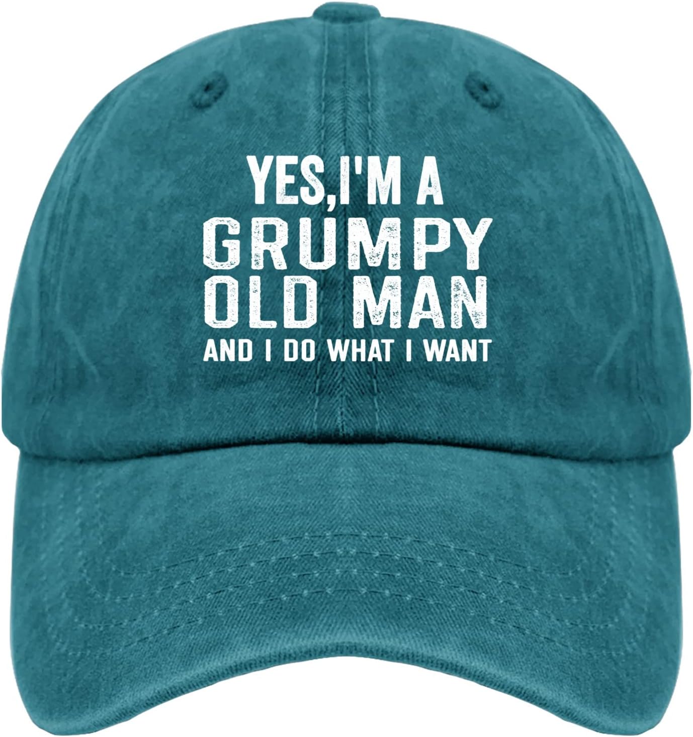

Grumpy Old Man I Do What I Want Baseball Cap Vintage Polyester Casual Adjustable Adult Dad Hat One Size