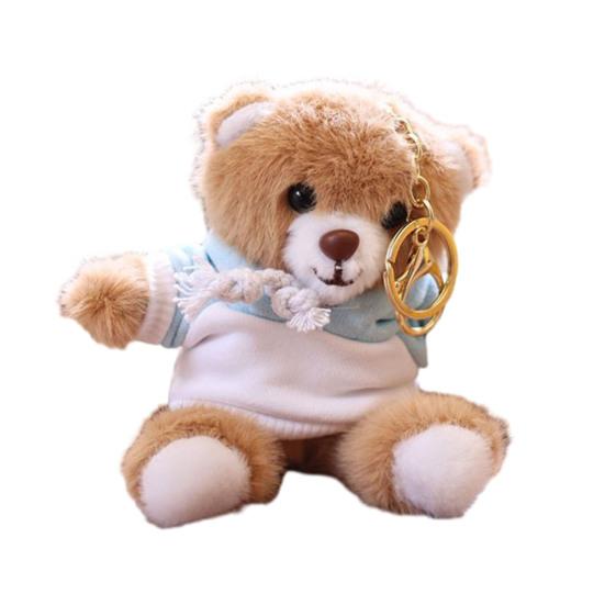 

Кукольный кулон брелок Мультяшный медведь в толстовке Плюшевый брелок Держатель для ключей от машины Подвеска Аксессуары для рюкзака