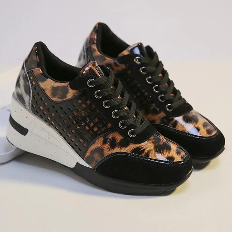 SyfIyno New Women's Wedge Casual Sports Shoes Running Mesh Shoes Fashionable High Heels Summer Large Size 35-44
