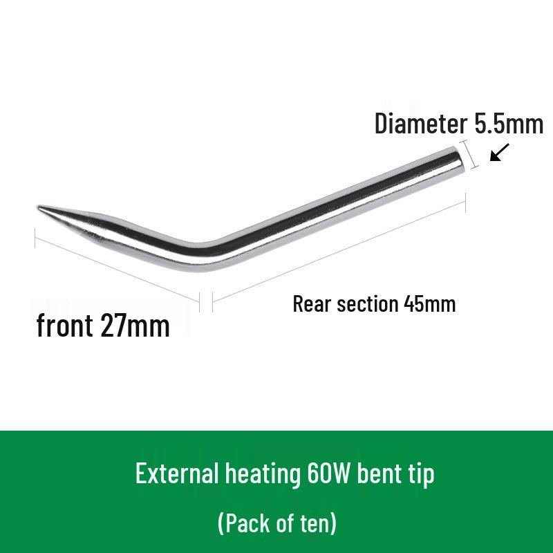 Lead-Free Eco-Friendly Electric Soldering Iron Tips: 30W/40W/60W - Universal Round, Pointed, Knife-Edge, and Horseshoe Styles.