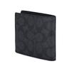 COACH Billfold Wallet 10 Brand Embossed Print Coated Canvas Wallet Small Men's Black black