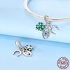 Real Copper Charms Four-Leaf Clover Tree Of Life Beads Fit Original Bracelet Pendants Making Fine Jewelry For Women