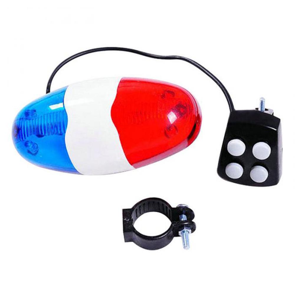 Campanello Elettrico Lampeggiante a LED per Bici Trombe per Bicicletta con Luce di Avvertimento 4 Modalità Suono Sirena Campanelli per Bici Quotidiani Impermeabili per Bambini.