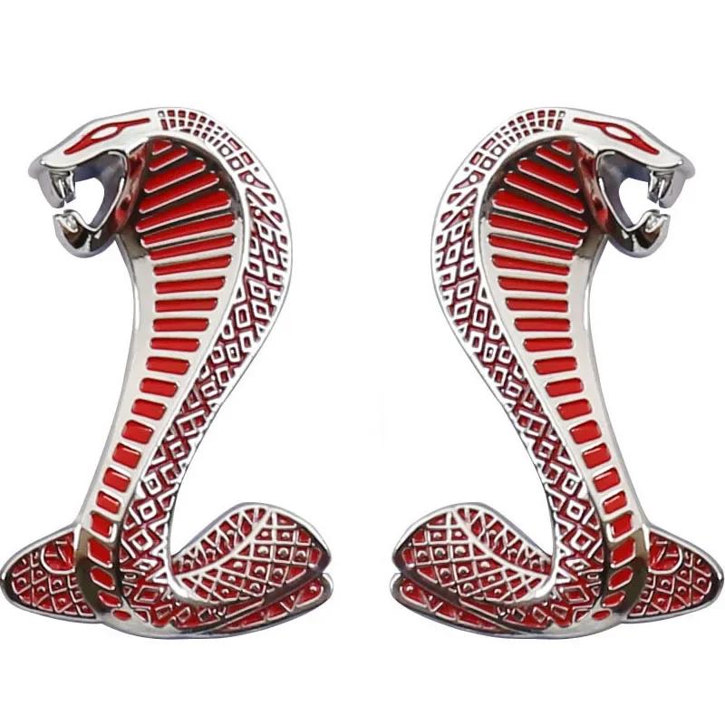 Automotive General Cobra 3D Sticker Car Modification Personalized Metal Tail Logo Covering Scratches Accessories