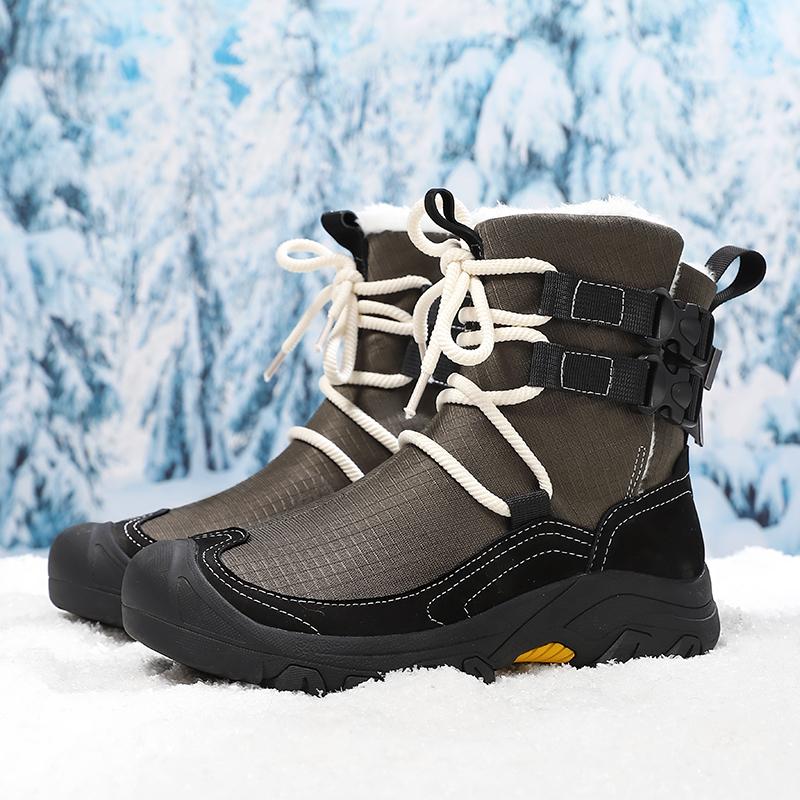 

Зимние уличные водонепроницаемые мужские сноубутсы в русском стиле, ботильоны для мужчин 44 чёрный