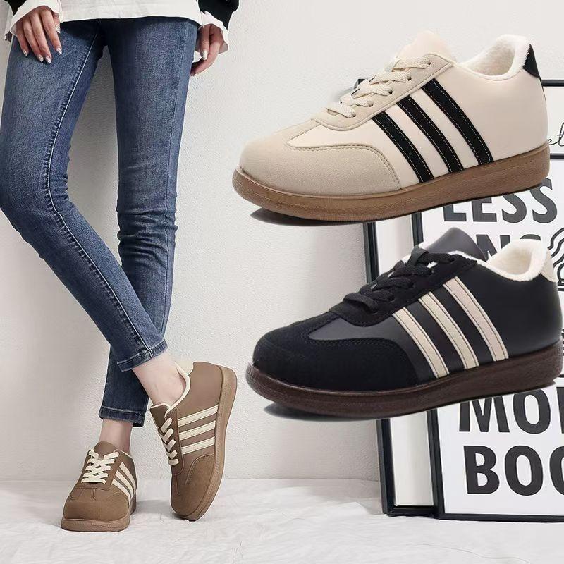New Winter Sports Casual Non-slip Soft Sole Comfortable and Warm Fashion Versatile Lightweight Velvet Thickened Platform Cotton Shoes