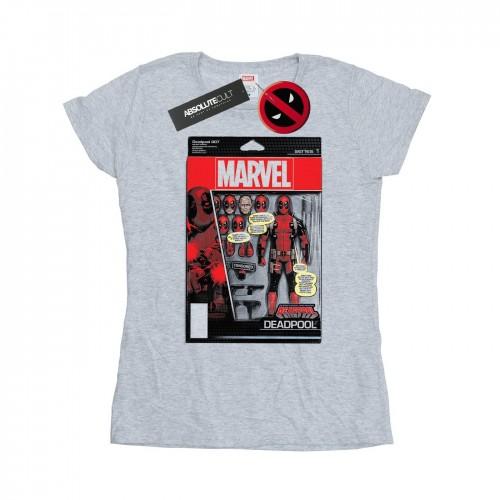 

Marvel Womens/Ladies Deadpool Action Figure Cotton T-Shirt XXL білий