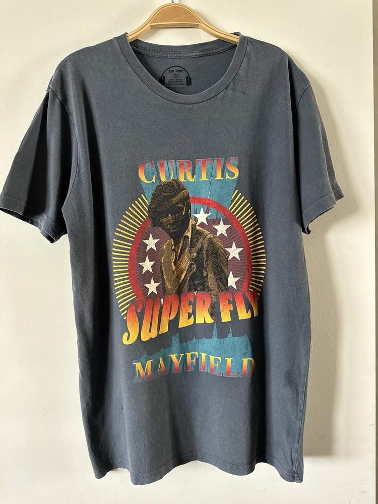 Curtis Mayfield SUPER FLY Men039s TShirt Size M Graphics on Front amp Back Unisex T-Shirt XL