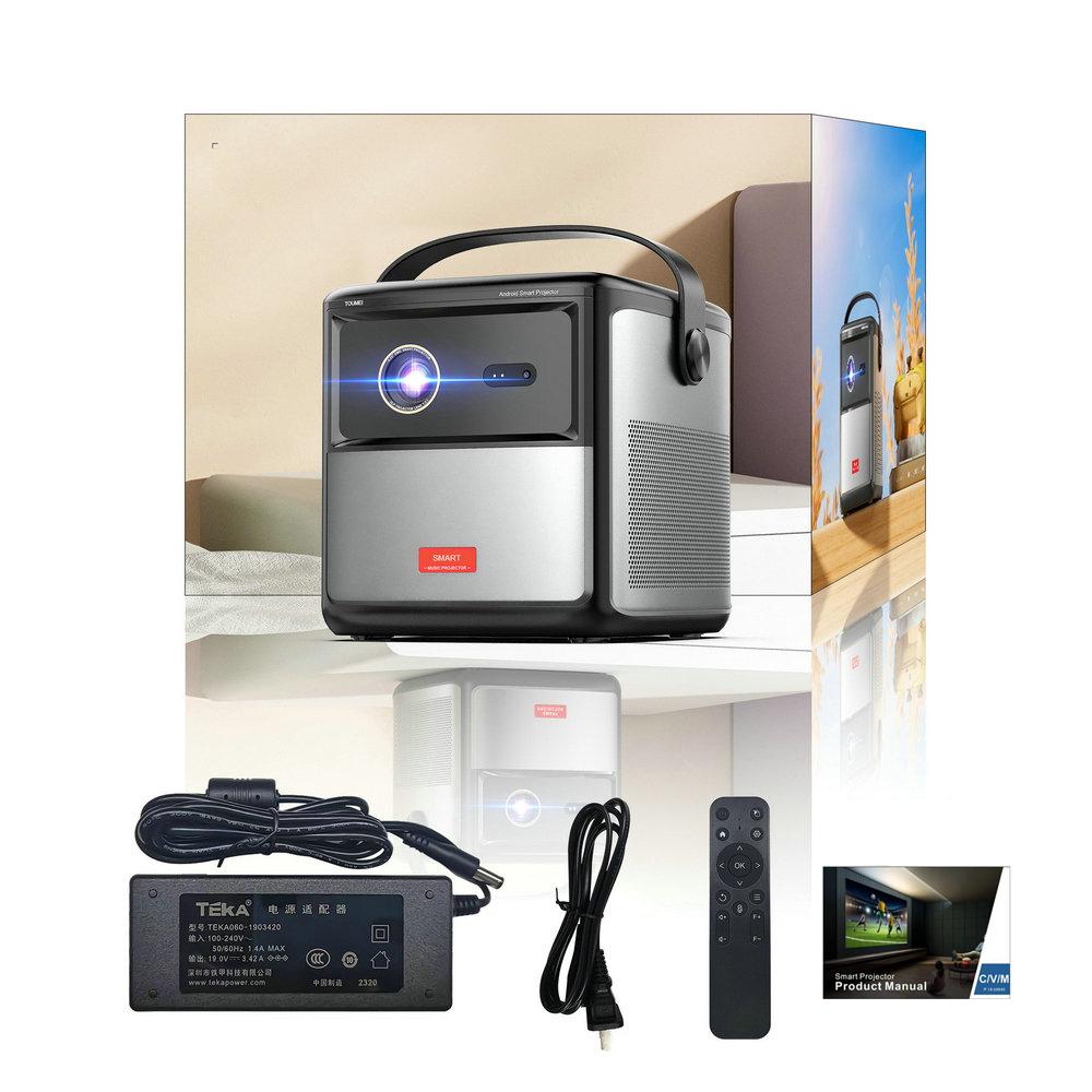 

Vivicine S8 Pro сертифицированный Google TV 1080p 3D-проектор, встроенный аккумулятор емкостью 15000 мАч чёрный/серебряный