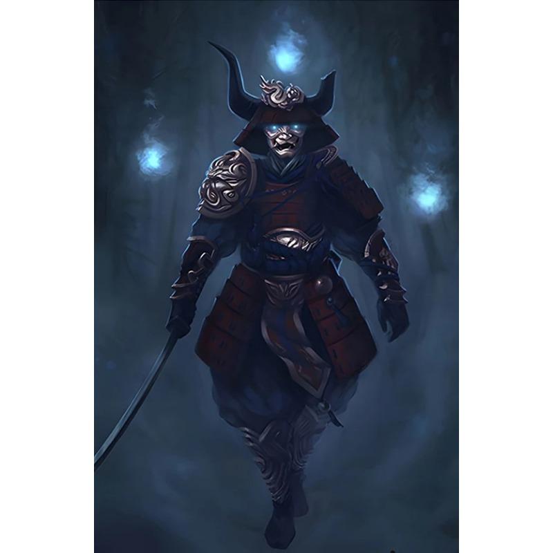 Japan Samurai Warrior Bushido Sword Art Retro Posters Canvas Painting Wall Decor Prints Picture for Living Room Home Decoration
