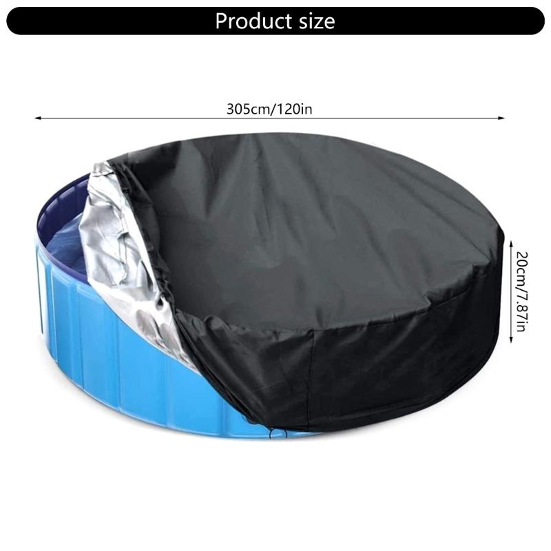 Round Pool Cover for Above Ground Pool Oxford Fabric Pool Cover for Above Ground Pool Waterproof Dustproof Swimming Pool
