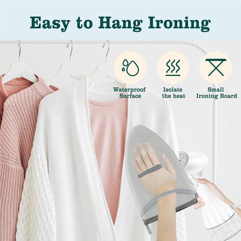Practical-2Pcs Handheld Ironing Board Resistant Steamer Mitt  With Finger Loop Mini Ironing Board