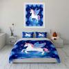 Unicorn with Wings and Stars Bedding Duvet Cover Set  (1*Duvet Cover 2*Pillowcases, without duvet insert)