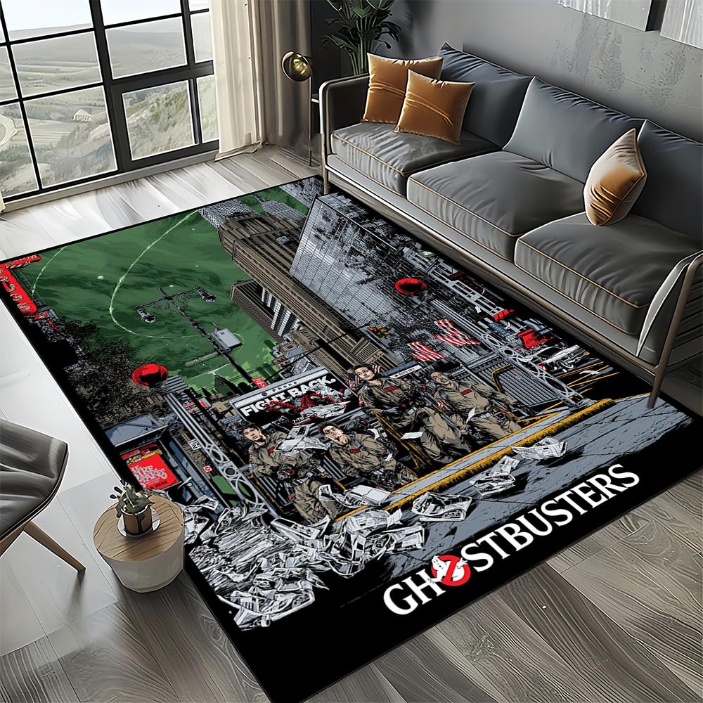 27 Style New G-Ghostbusters Horror Movie Cartoon Carpet Rug for Living Room Bedroom Home Sofa Decoration,Non-slip Floor Mat