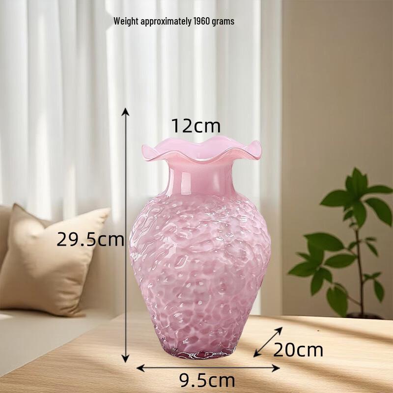 Стеклянная ваза для цветов Ruijie в винтажном кремовом стиле