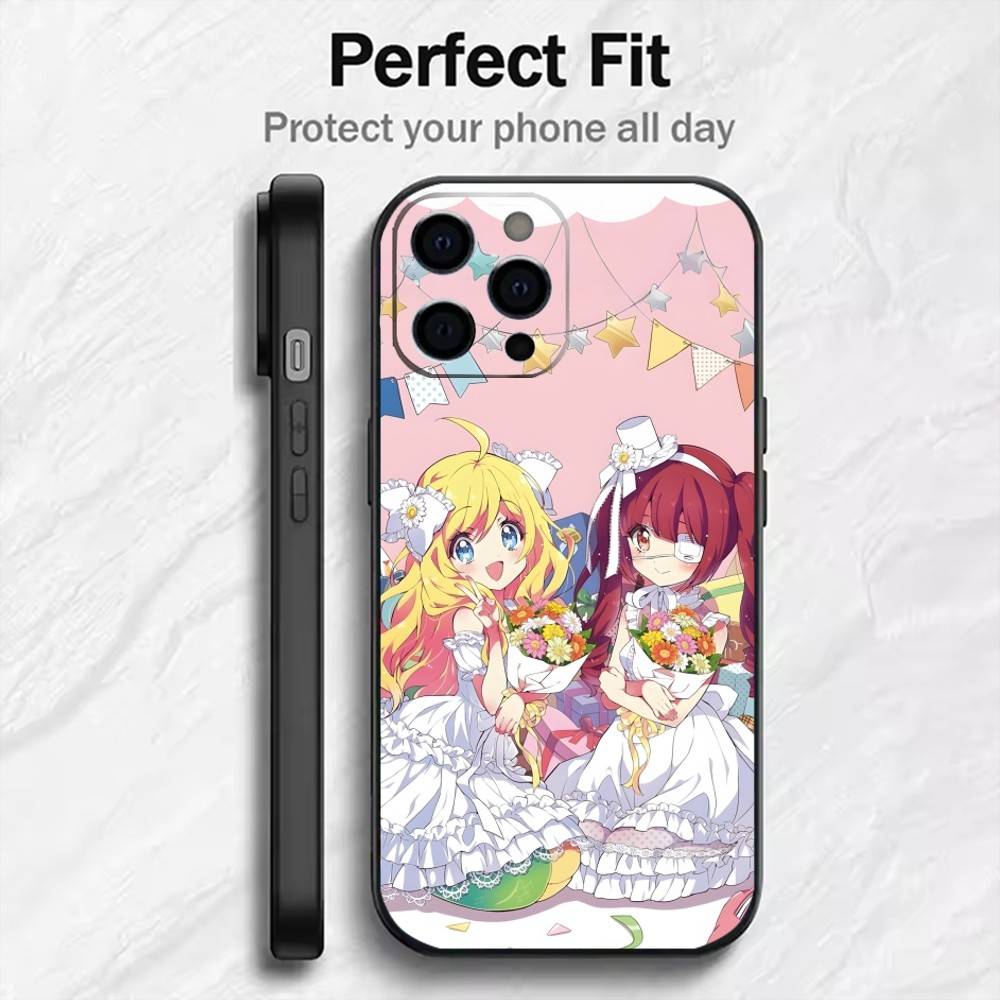 

Jashin Anime D-Dropkick on My D-Devil Phone Case For iPhone17,16,15,14,13,12 Plus,Max Soft Silicone Black Cover iPhone14