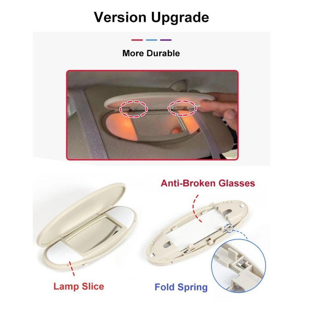 Lamp Slice Car Roof Sunvisor Vanity Mirror Cover for MINI Cooper S One D JCW R55 R56 R57 R59 R60