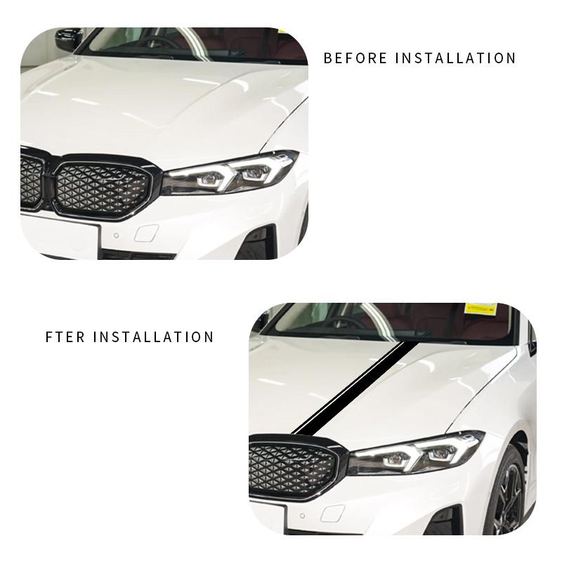 1PC High Quality Hood Car Stickers Personalized Stripe Stickers Car Modification Body Stickers Decorative Covering Film