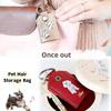 Cat Dog Claw Pet Hair Keychain Keyring Dogs Paw Pendant Cute Pet Hair Storage Bag  Backpack Decor