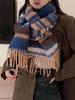 Cashmere Feeling Plaid Scarf Women Winter Thicken Warm Big Shawl Pashmina Tassel Scarves Soft Blanket Bandana Thick Muffler