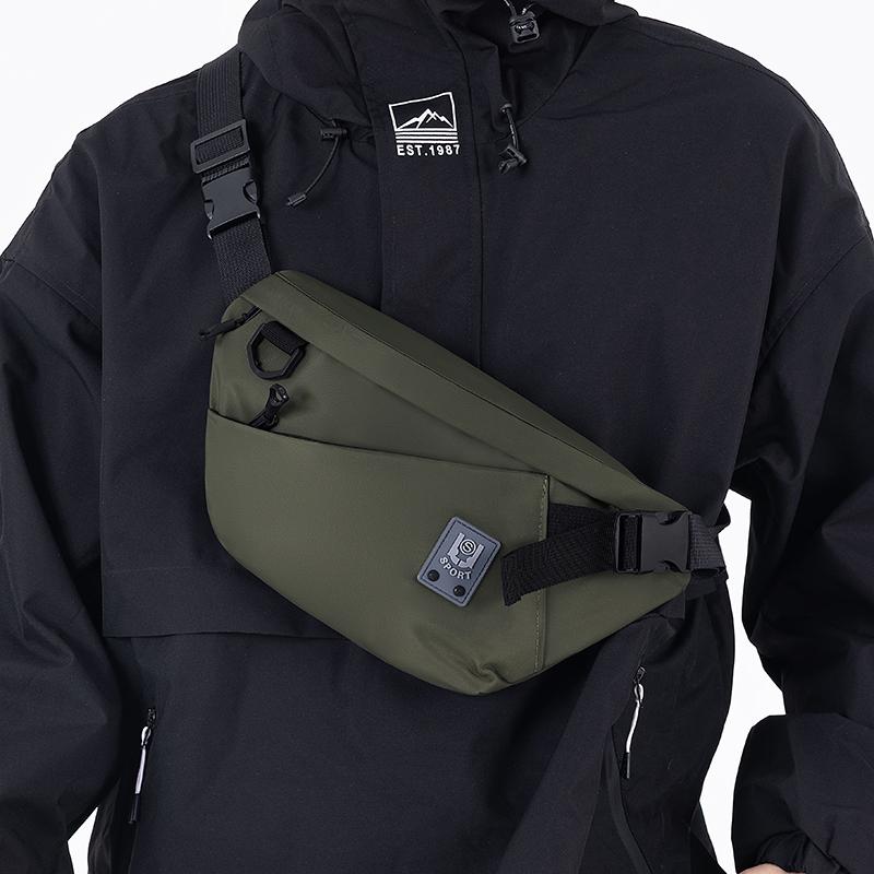 Lässige Herren Umhängetasche - Verschleißfeste Brusttasche mit verstellbarem Schultergurt