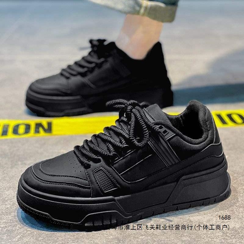 Men's Shoes Summer Breathable Casual Versatile Thick-soled Black Board Shoes Men's Waterproof and Non-slip Shoes Sports Trendy Shoes