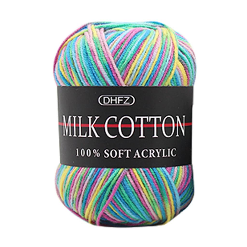Colorful Hand Knitting 50g Knitting Crochet Milk Soft Baby Cotton Wool Yarn