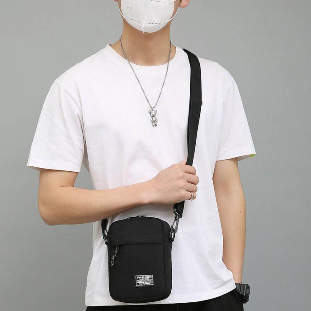 Lightweight Men's Crossbody Bag Large Capacity Small Square Bag Business Shoulder Bag Outdoor
