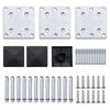WPC Fence Panel Set 353 X 105 Cm Black