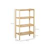 Étagère - MUVOE - 4 Niveaux - Bambou Naturel - 62x33x112cm - Charge 10kg par Étagère