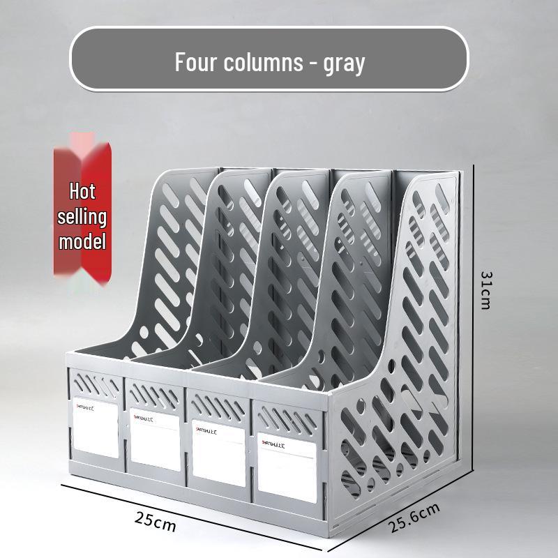 Desktop Four-Compartment File Organizer & Pen Holder with A4 Storage Box