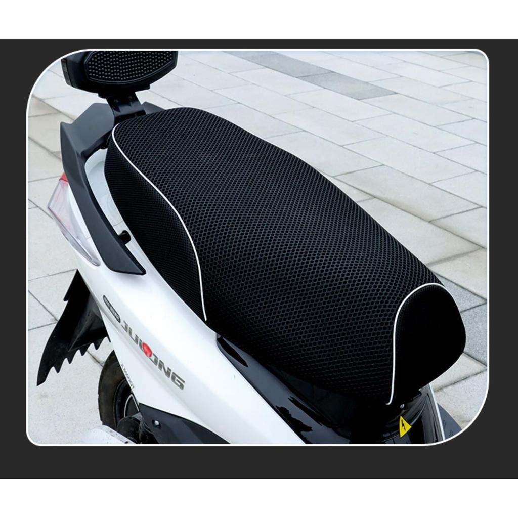 Scooter Seat Cover for Motorcycles and 3D Mesh Seat Cover with Seat Universal Fit for Cygnus Address Spacy Easy Installation Motorbikes, Breathable,