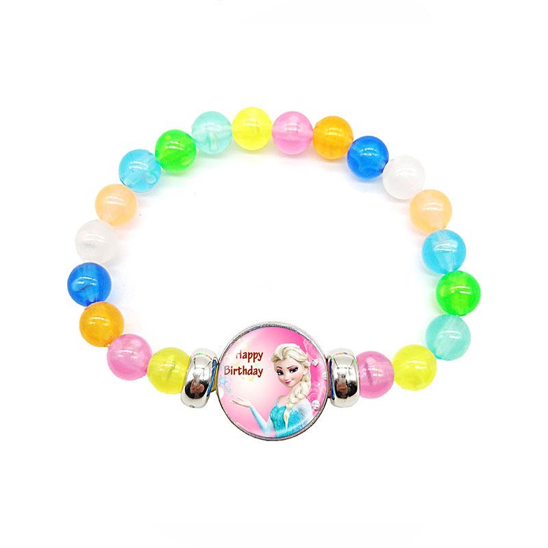 Frozen Princess Elsa Rainbow Beaded Retractable Children's Bracelet