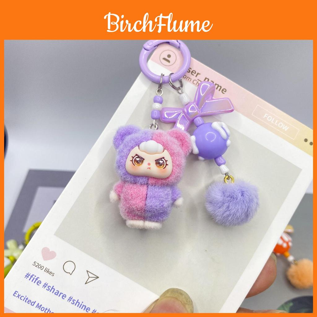 Cute Plush Keychain With Colorful Design For Girls Bag Accessories