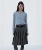 Mausolleum Jenn Pleated Midi Skirt - Gray