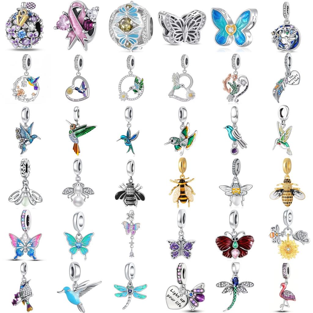 Forest Series Copper 30 Different Styles Of Hummingbird Butterflies Fit For Original Bracelets Diy Women'S Fine Jewelry