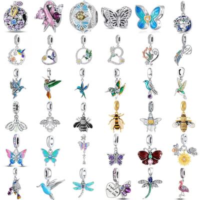 Forest Series Copper 30 Different Styles Of Hummingbird Butterflies Fit For Original Bracelets Diy Women'S Fine Jewelry