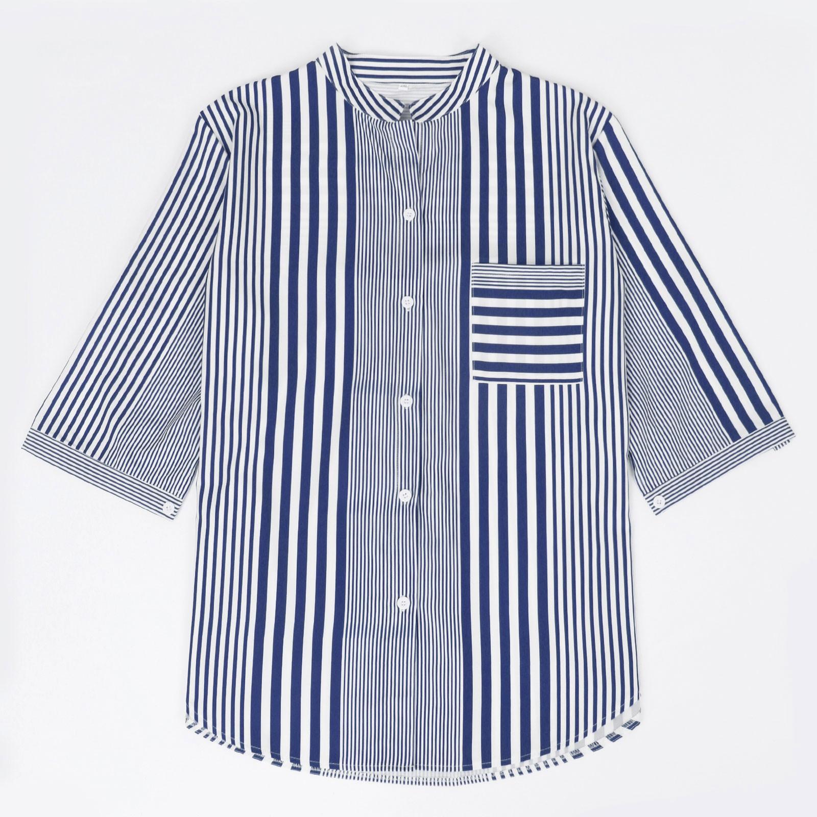 

Женская футболка больших размеров с v-образным вырезом в полоску и принтом в три четверти свободного кроя, блузка L