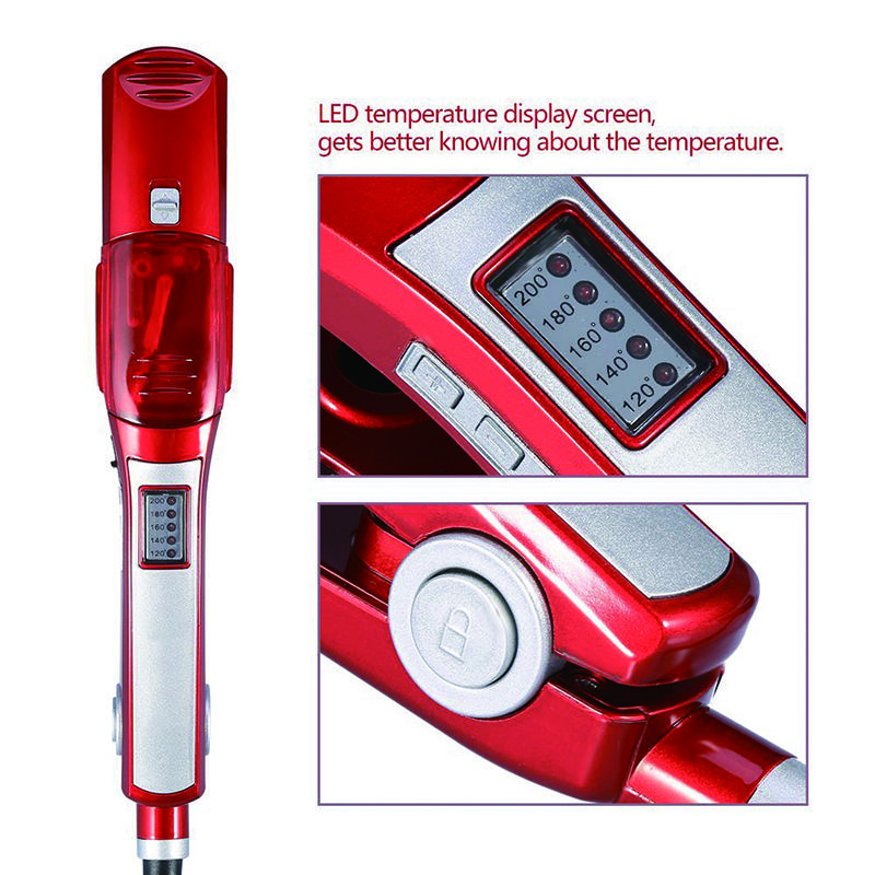 Professional Salon Wet Dry Fast Styler Wet and Dry Dual Use Ceramic Lat Iron Steam Hair Straighter