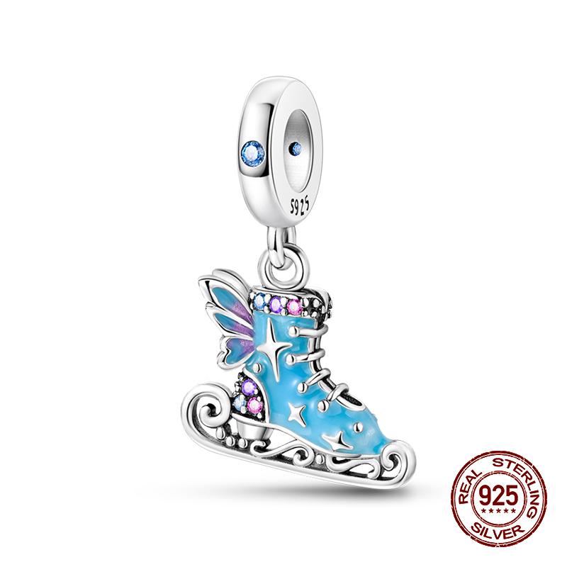 100% 925 Sterling Silver Guitar Musician Painter Doctor Career Charm Bead Fit 925 Original Bracelet DIY Souvenir Jewelry