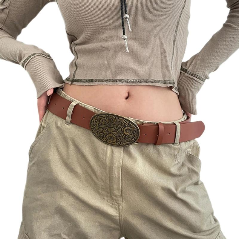 

Девушки Панк Пояс на талию для повседневного костюма Бижутерия на талию и тело для вечеринки Джинсовый пояс Ковбойская цепь 1 коричневый