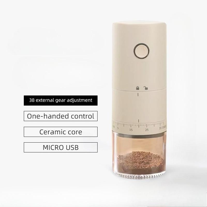 1Pc Electric Bean Grinder Portable Grinder USB Rechargeable Coffee Grinder Automatic Coffee Grinder