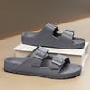 Summer Adjustable Soft Slippers for Men EVA Flat Cloud Slides Lightweight Non-slip Solid Color Beach Man Sandals Plus Size