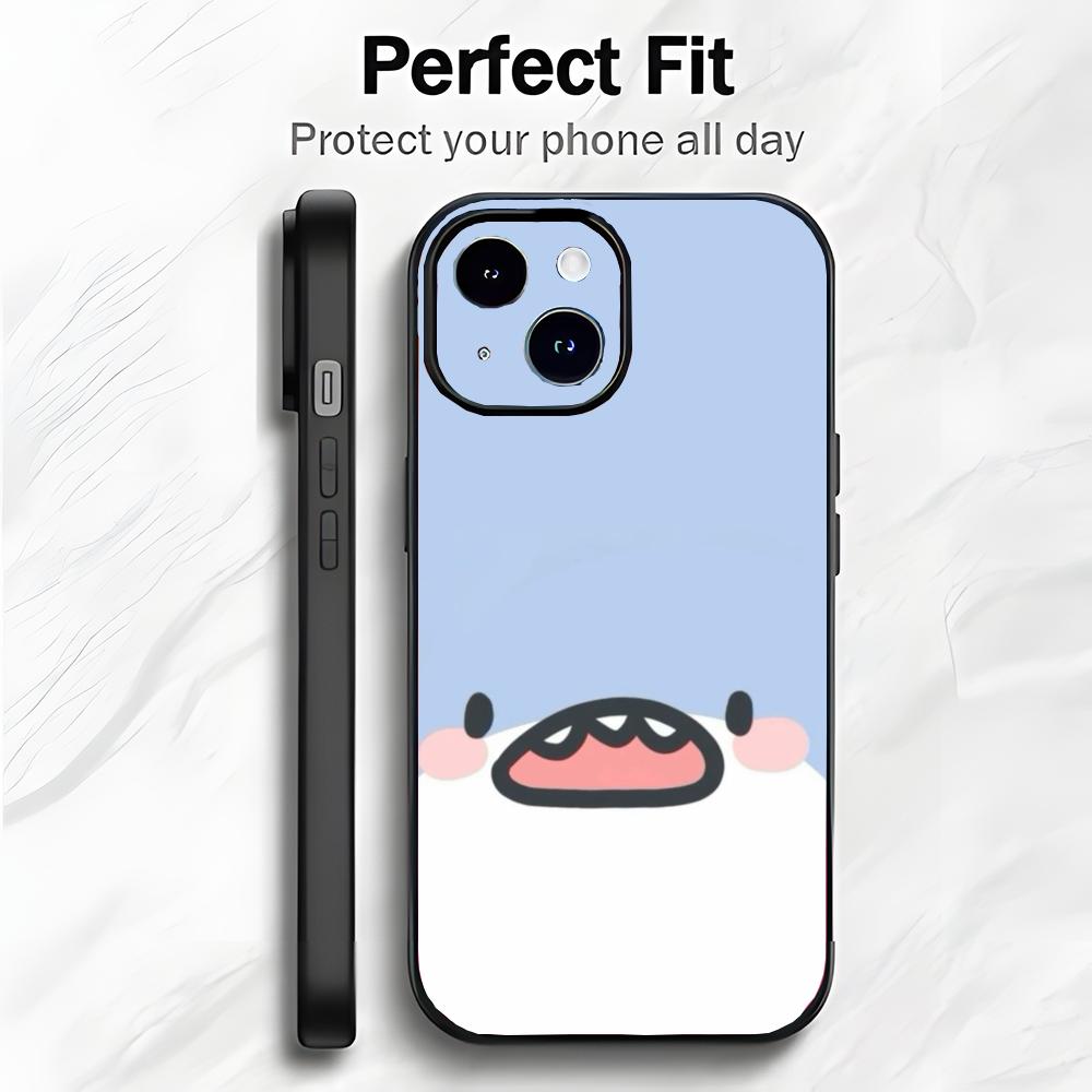 Cartoon Cute Shark Sea Art Phone Case Phone Case Soft Packaging Lightweight For iPhone17 16 15 14 13ProMax