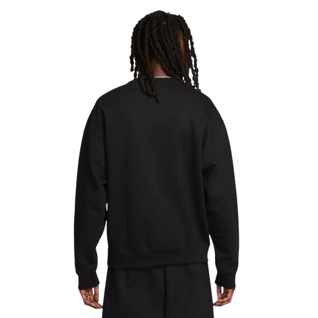 Nike Solo Swoosh Fleece Crew, Mens Black Sweatshirt